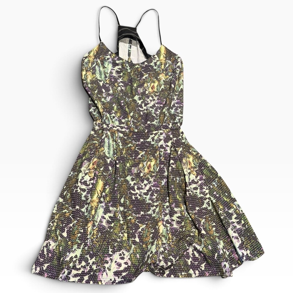 Lululemon City Summer Dress Size 4 Floral Racerback Cutout Pockets Slip On Mini